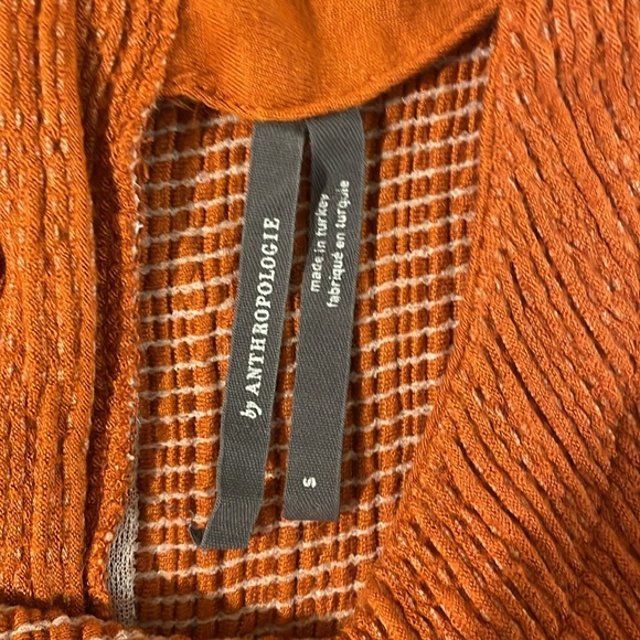 Anthropologie Burnt Sienna Orange Montauk Sleeveless Button Back Tank Small - Picture 5 of 5